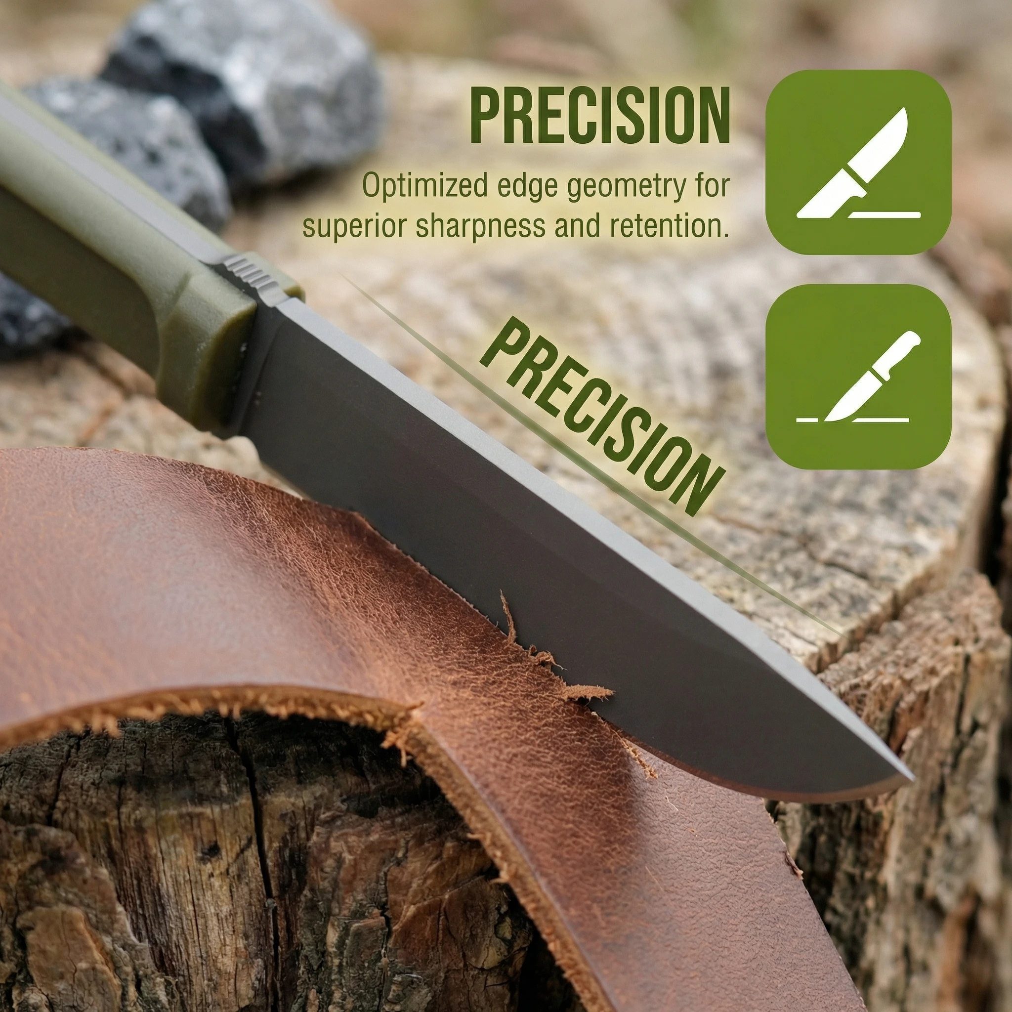 Cuchillo táctico fijo G10 con funda para actividades al aire libre - imagen 3