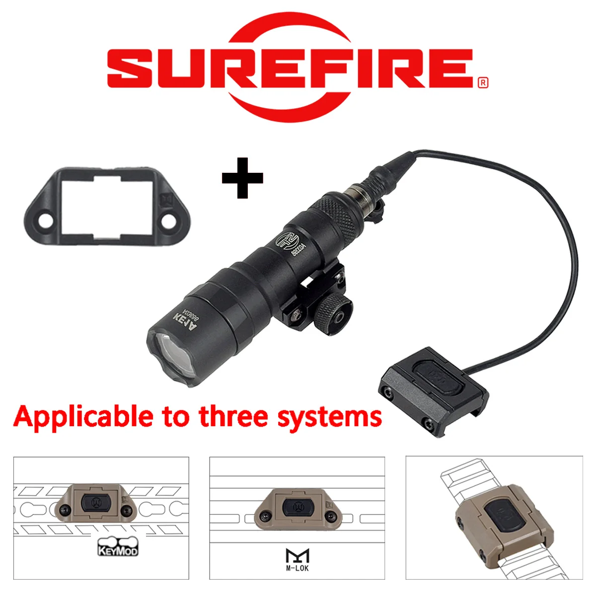 SureFire M300 linterna táctica riel Picatinny dual interruptor
