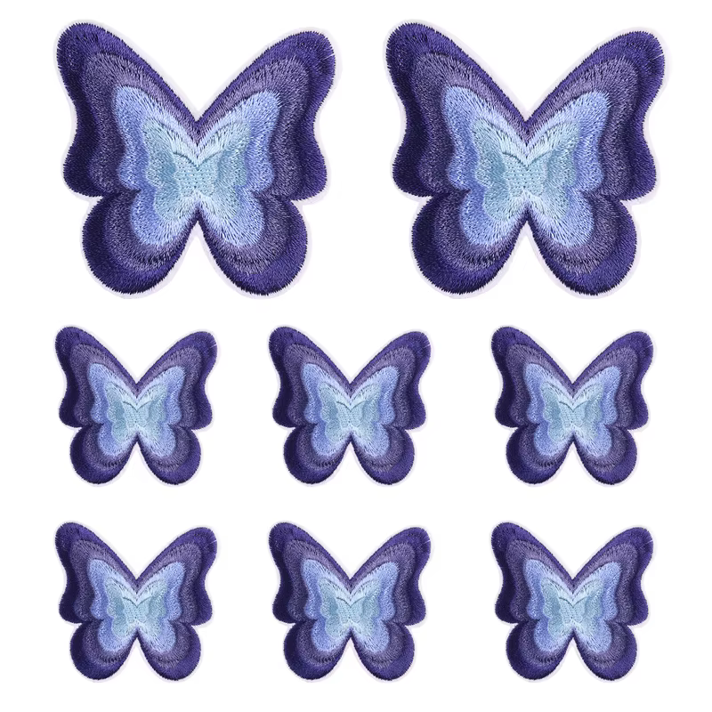 Parche bordado adhesivo mariposa corazón arcoíris – 5 unidades para planchar o coser - imagen 5
