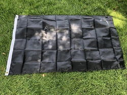 Bandera negra sólida de poliéster para decoración y uso exterior