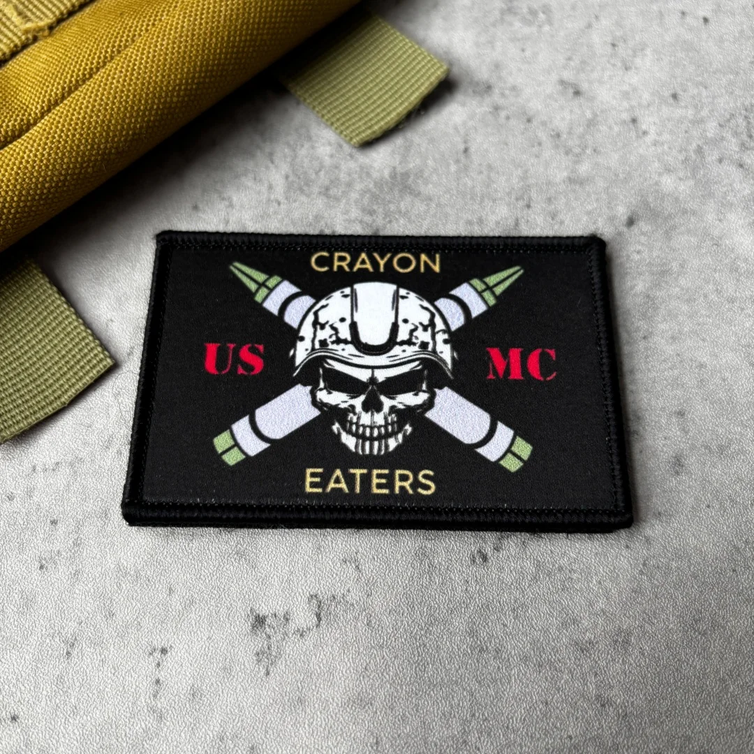 Parche táctico meme militar Crayon Eaters con gancho y bucle - imagen 3