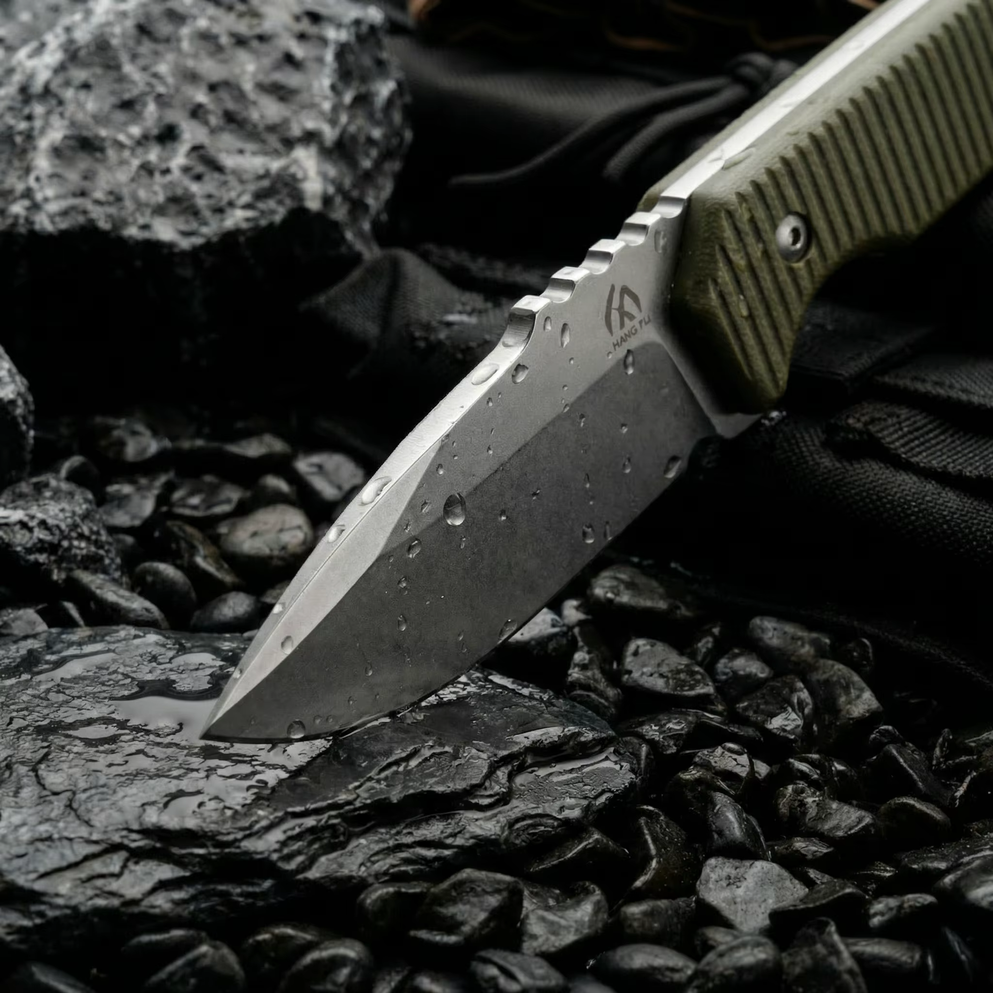Cuchillo táctico hoja fija acero alta calidad para exterior con funda - imagen 4