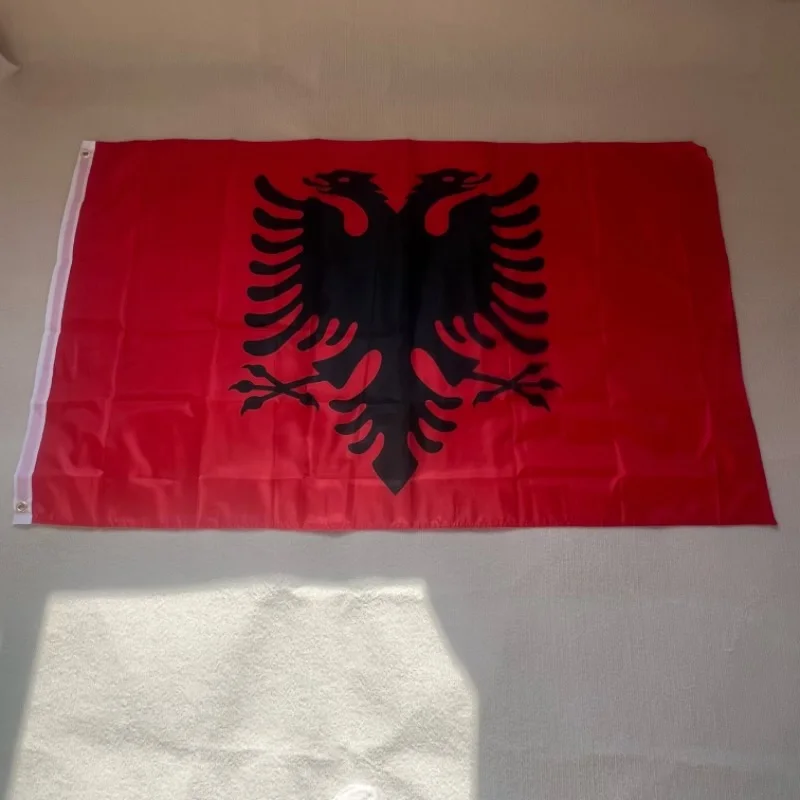 Bandera Albania poliéster doble cara resistente al viento y exterior - imagen 5