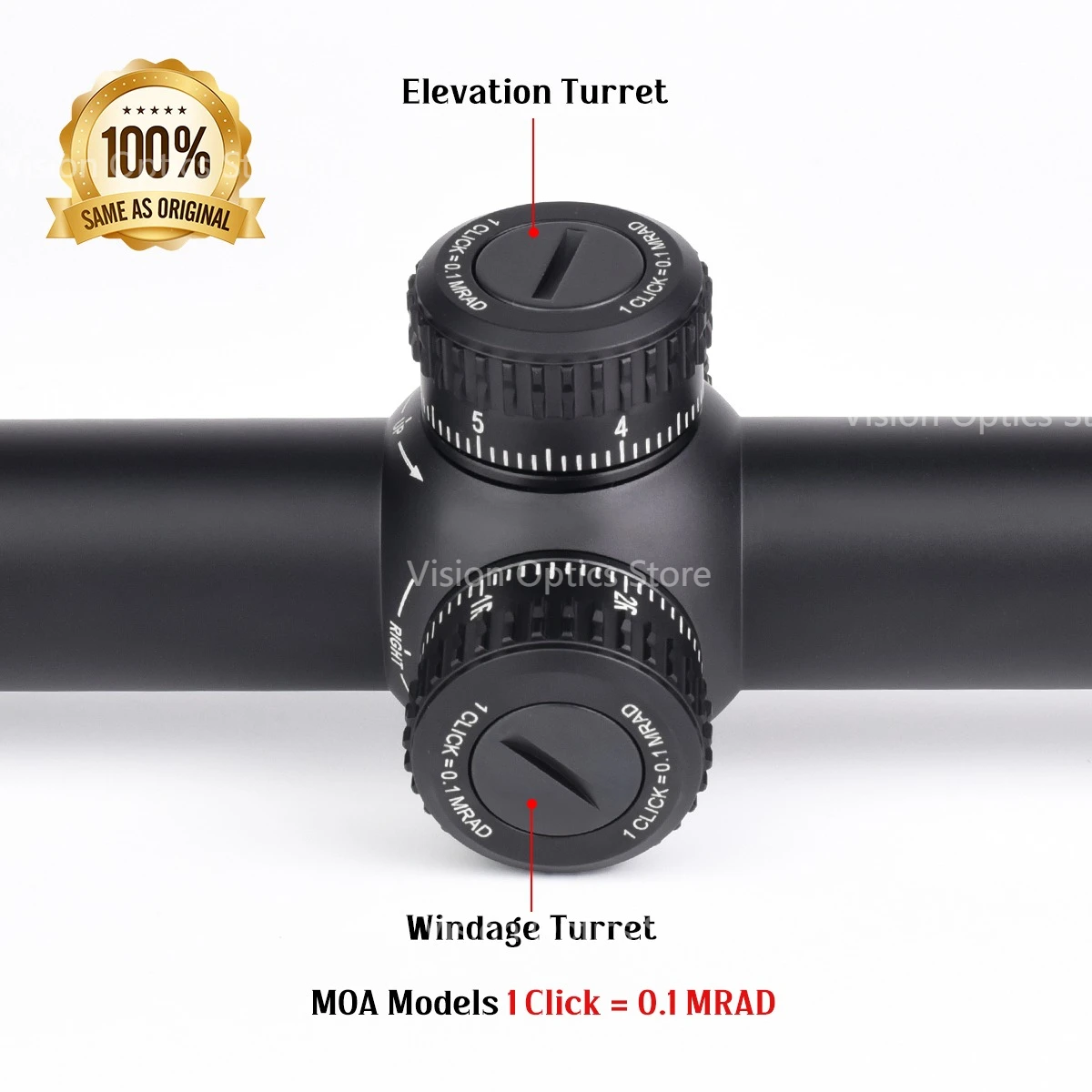 VT Optics Visor táctico FFP MRAD de precisión para rifle - imagen 5