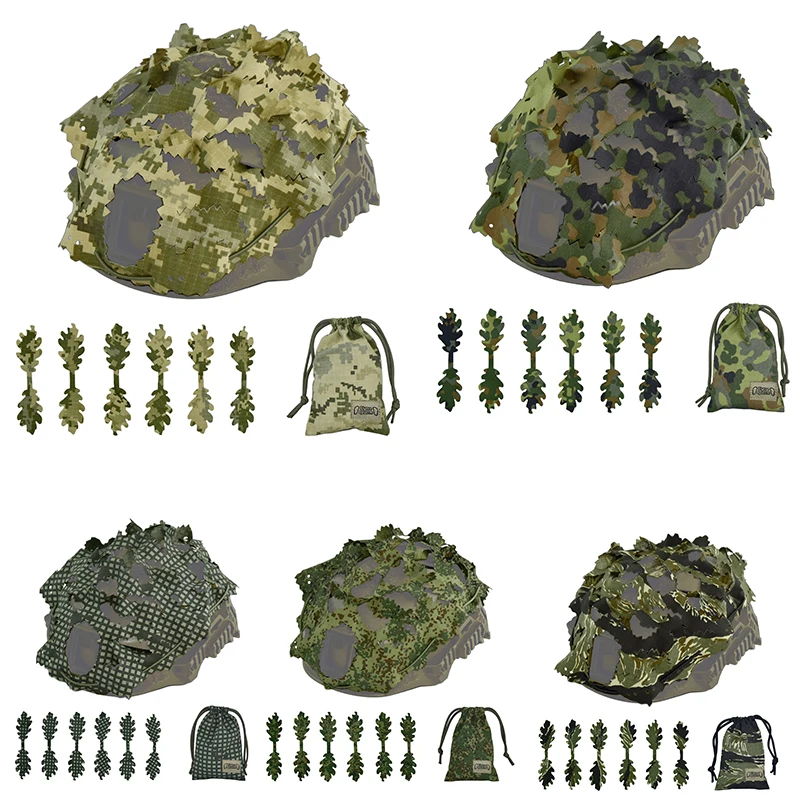 Funda de casco camuflada con corte láser irregular y bolsillo - imagen 5