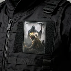 Parche táctico Ángel de la Muerte con gancho y bucle para mochila