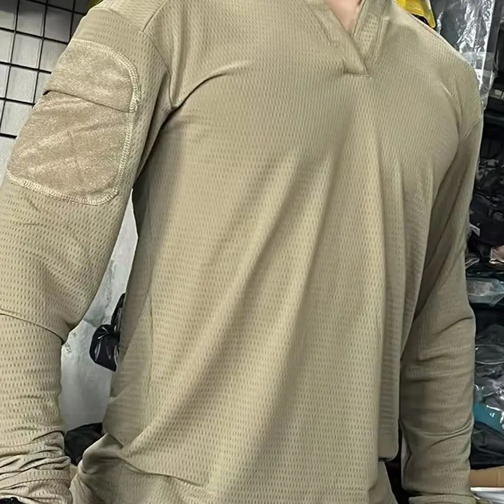 Camiseta táctica manga larga secado rápido con bolsillo brazo - imagen 4