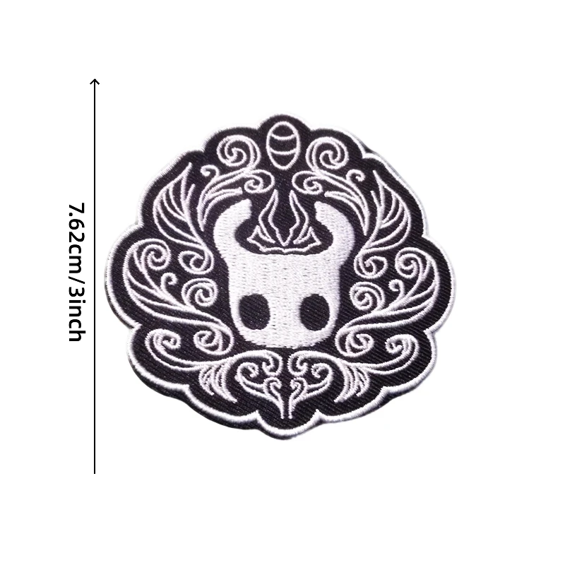 Parche bordado termoadhesivo Hollow Knight gótico para ropa y gorras - imagen 2