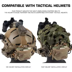 Bolsa trasera para casco FAST MK PJ – Organizador de baterías NVG