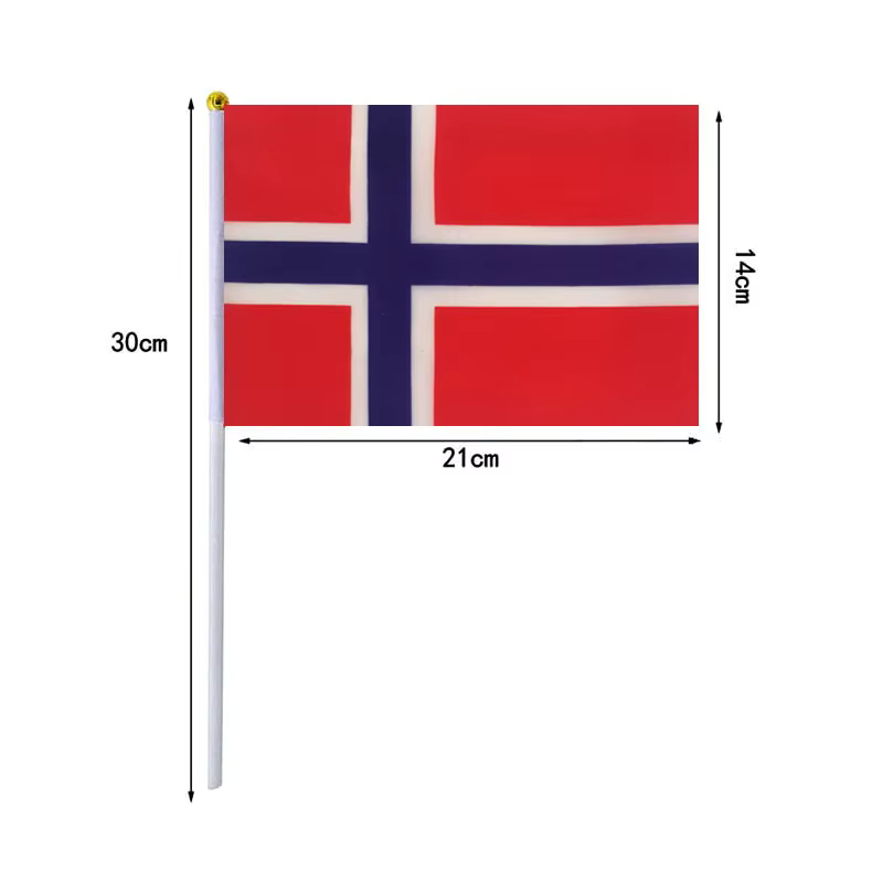 Bandera Noruega ondulada a mano - imagen 2