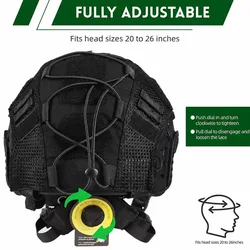 FAST Casco táctico ajustable con funda y bolsa de contrapeso