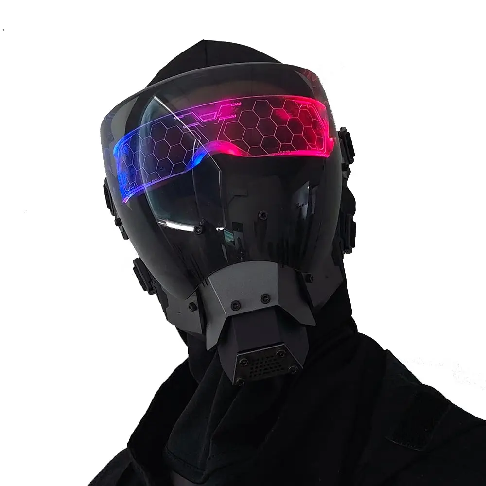 Máscara táctica airsoft ciberpunk mecánica para cosplay Halloween - imagen 5
