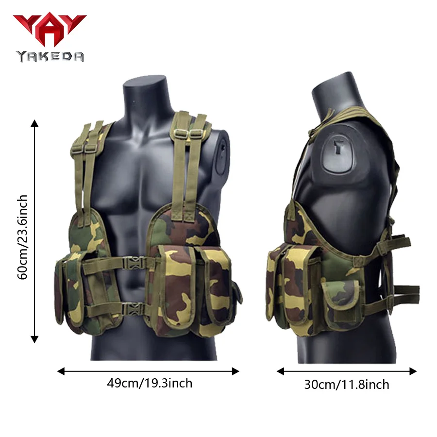 YAKEDA Chaleco táctico camuflaje de entrenamiento multifunción exterior - imagen 5
