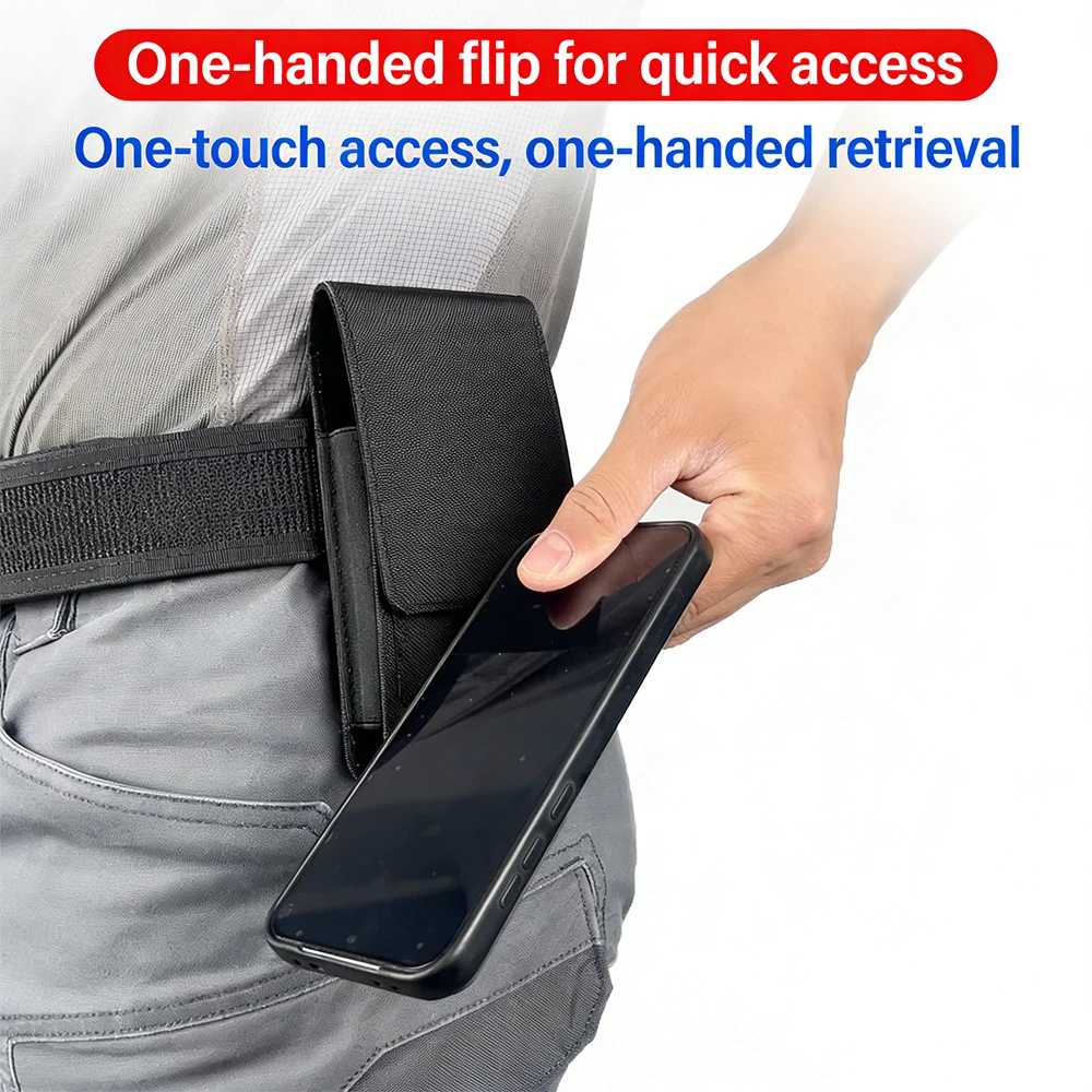 Funda táctica MOLLE de teléfono con acceso rápido Oxford cadera - imagen 5