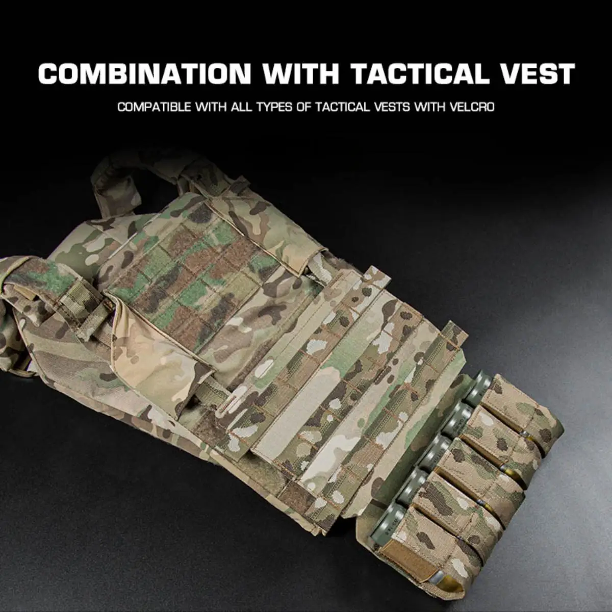Poseidon Defense QGP Porta granadas M203 M320 MOLLE con Velcro - imagen 4