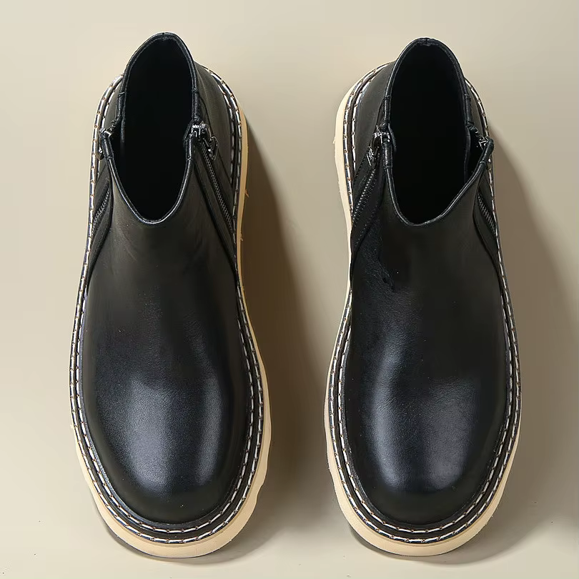 KOWM Botas de trekking de piel impermeables para hombre - imagen 5