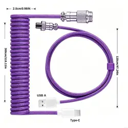 Cable de teclado mecánico con conectores metálicos desmontables
