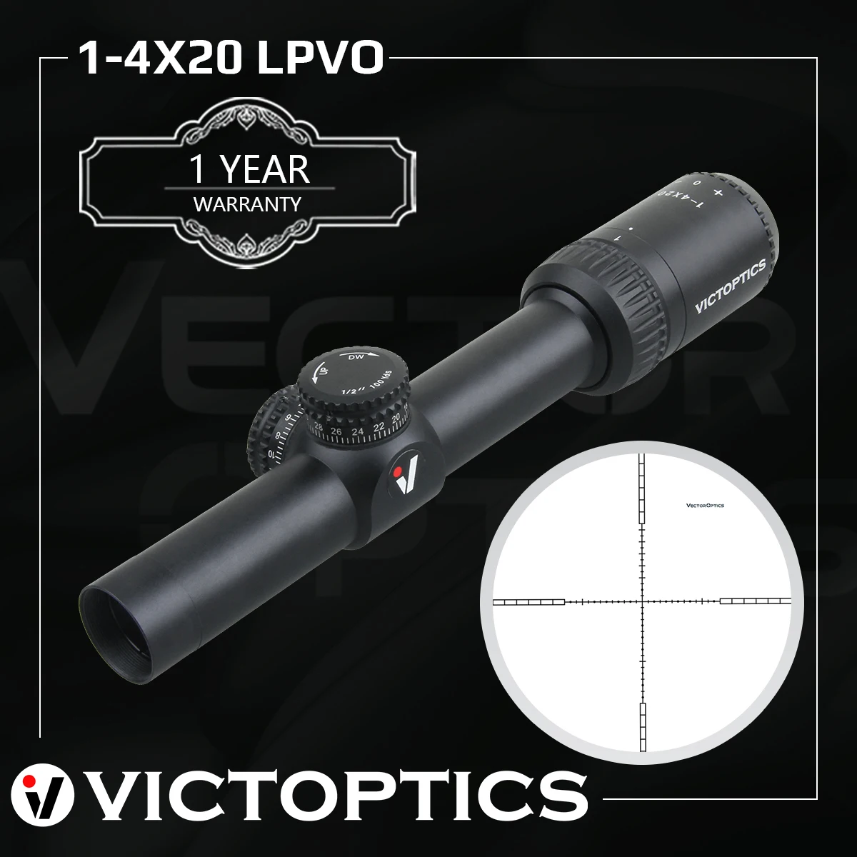 Victoptics mira telescópica táctica VMD-2 retícula 1/2MOA para rifle