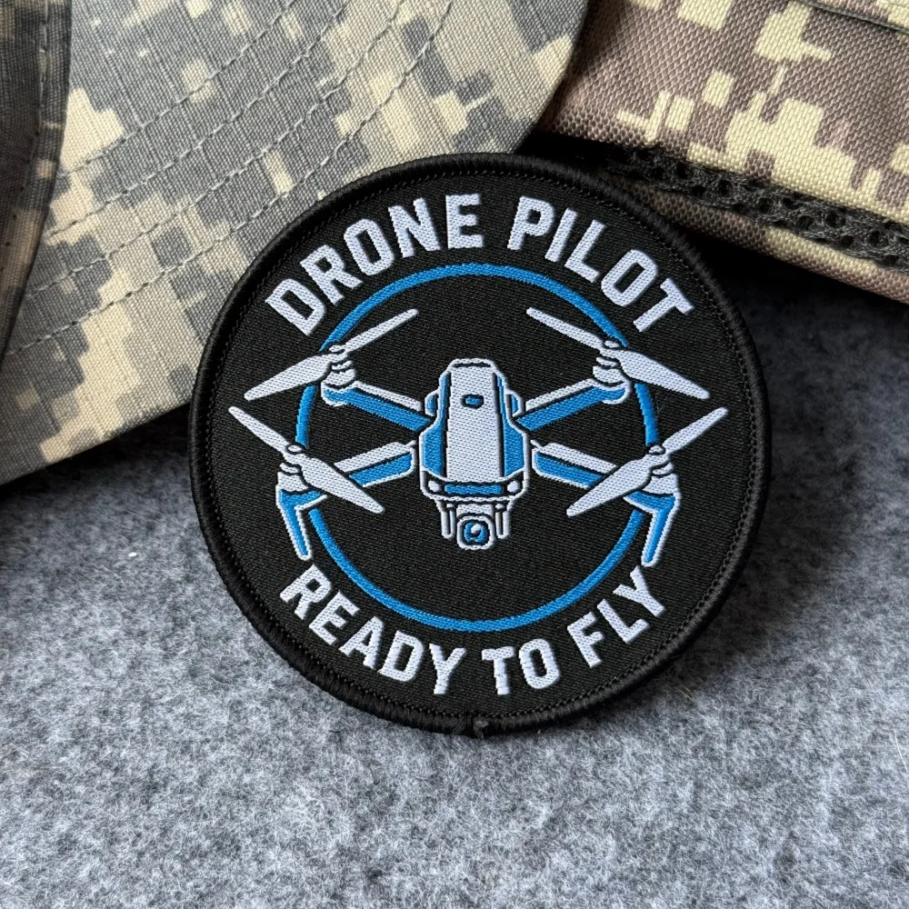 Parche Bordado Piloto de Dron - Insignia Táctica Militar Gancho Bucle - imagen 3