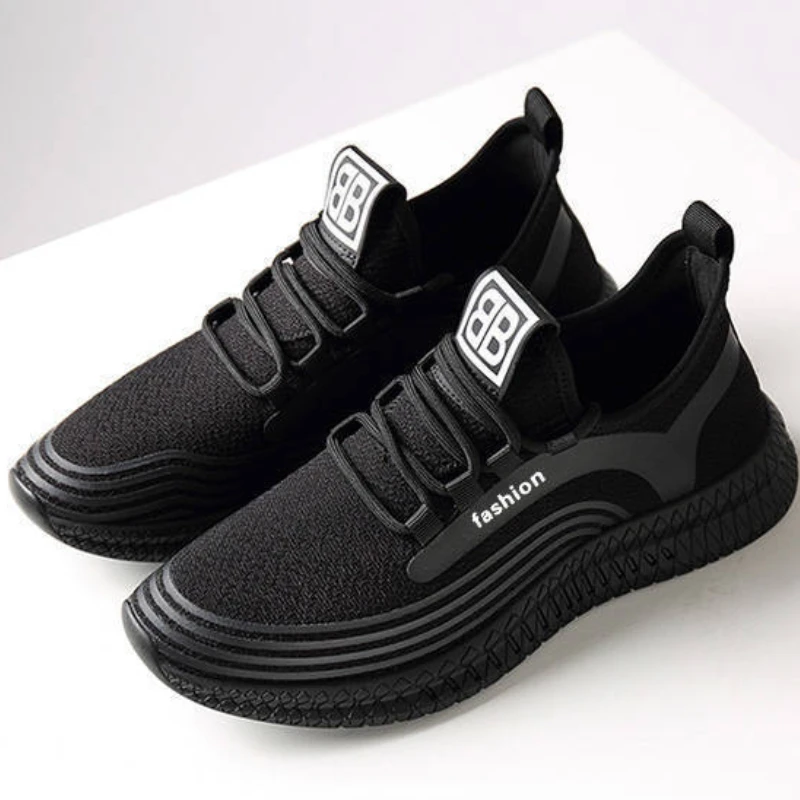 Zapatillas deportivas negras transpirables con amortiguación ligera - imagen 3