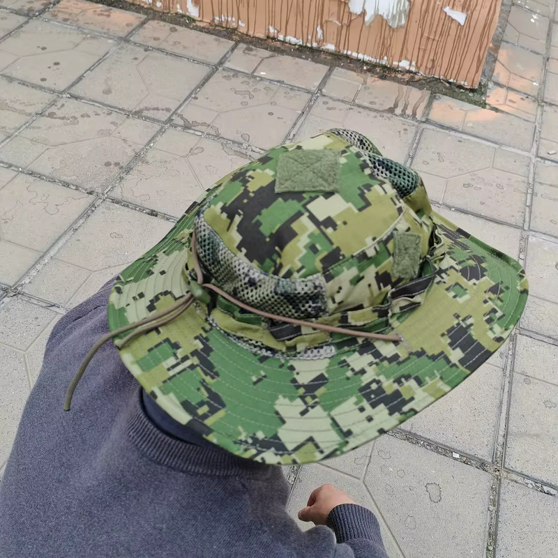 Sombrero táctico algodón con protección solar y cuerda ajustable - imagen 4