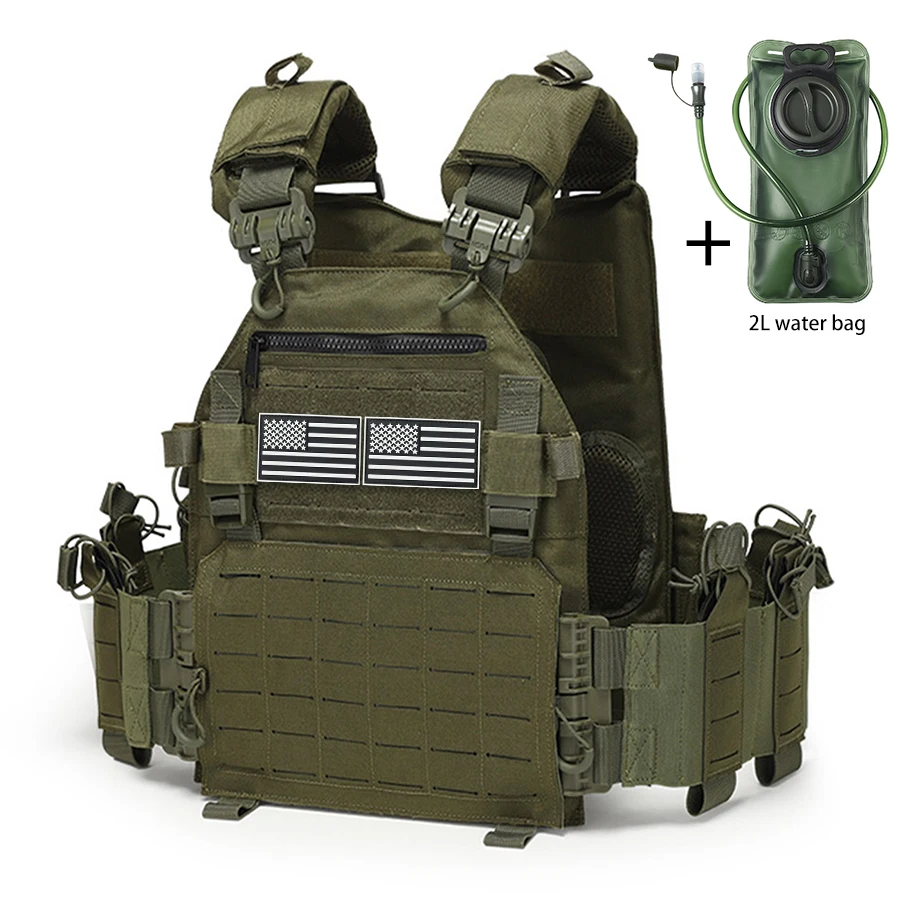Chaleco de caza camuflaje con sistema MOLLE y Magic Sticky - imagen 4