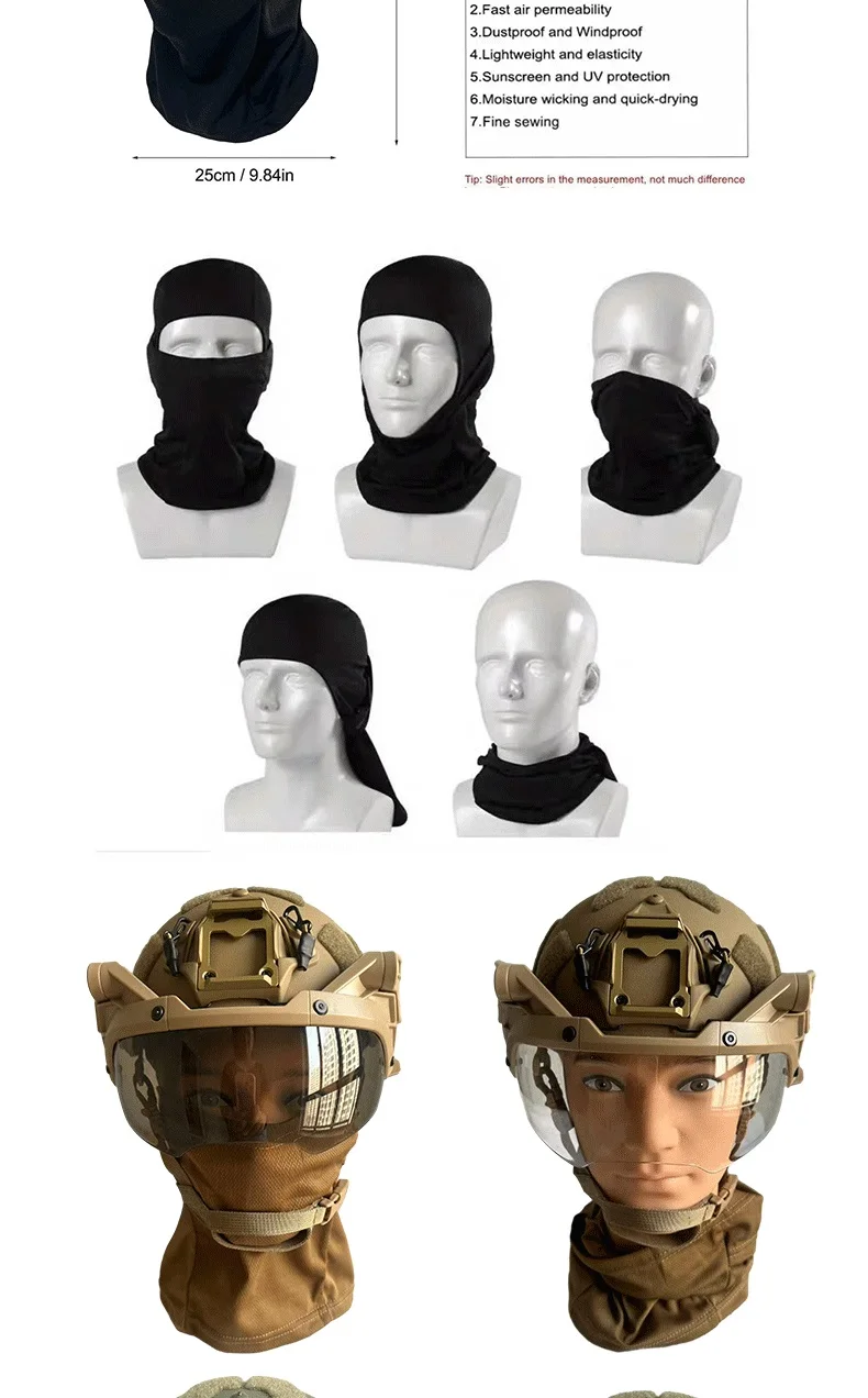 Casco táctico SF con máscara