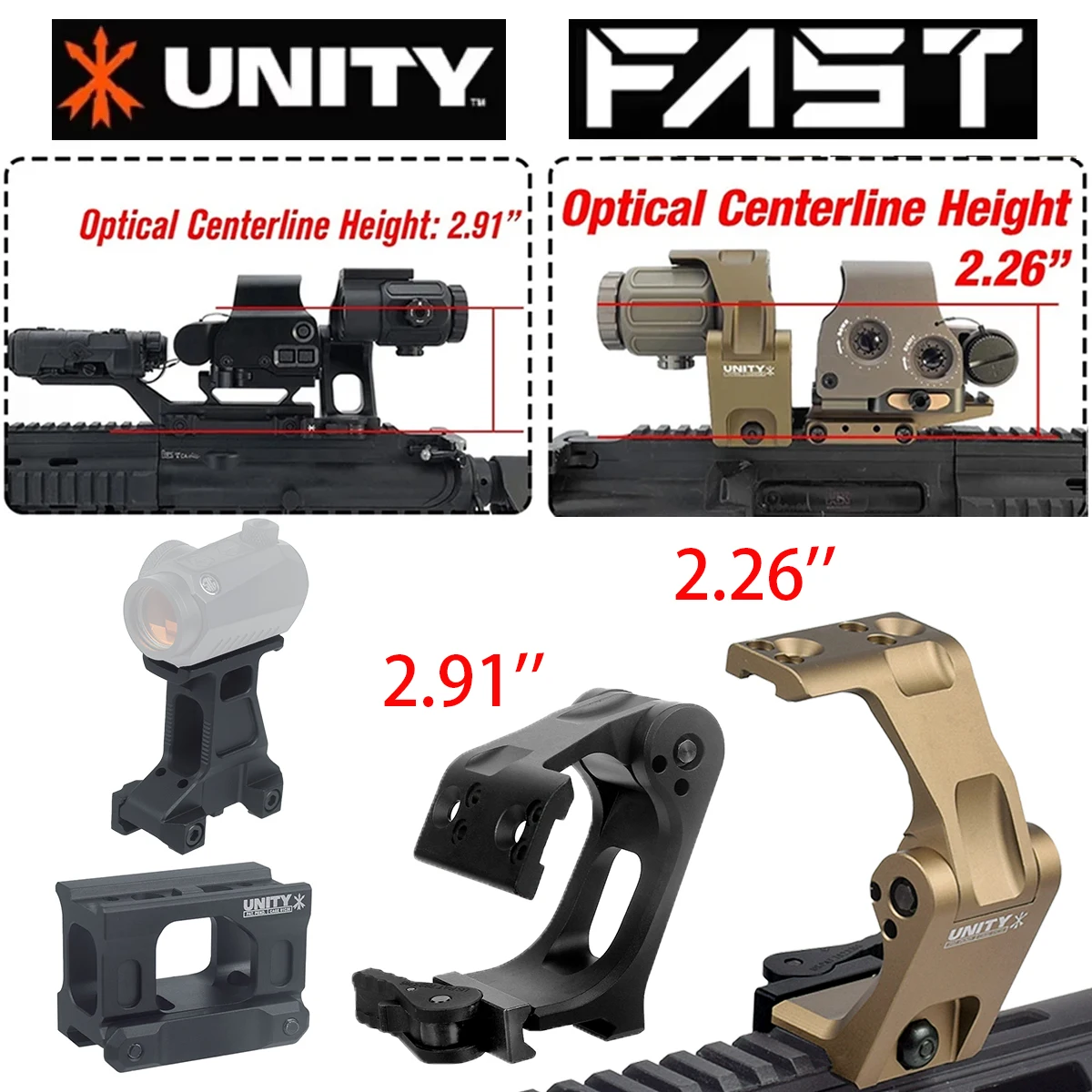 FAST FTC OMNI Montura táctica riser plegable para magnifier EOTech - imagen 4