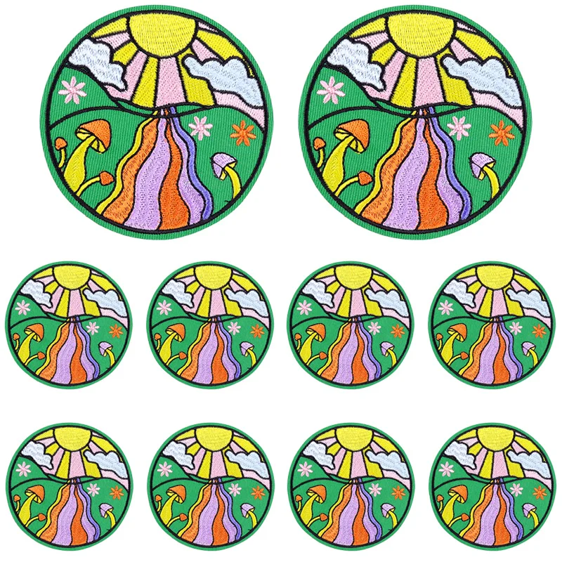 Parches termoadhesivos setas sol dibujos animados letras planchar ropa - imagen 4