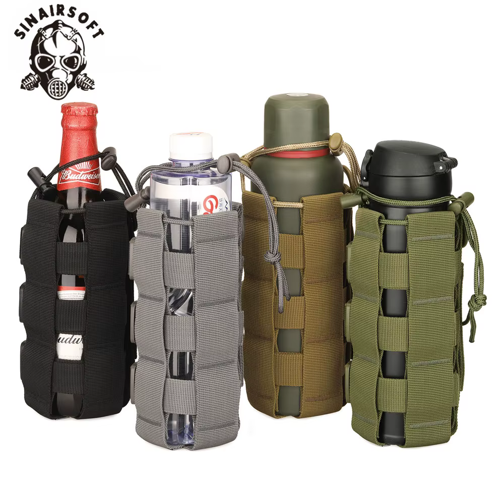 Funda cantimplora MOLLE táctica para senderismo y aire libre