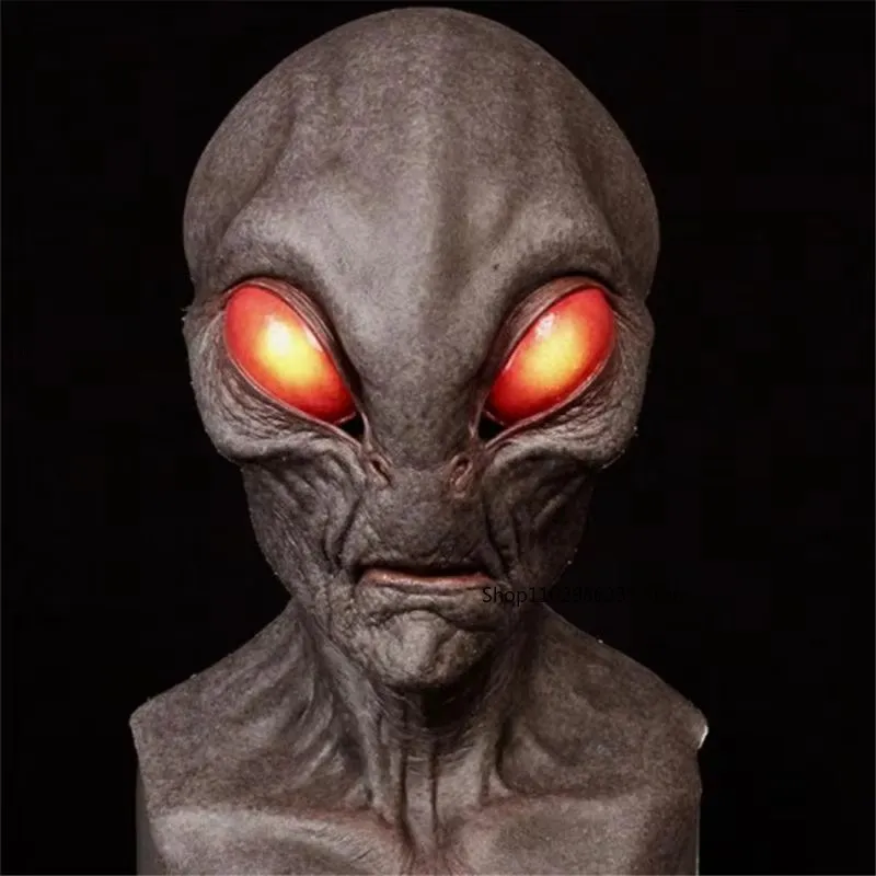 Máscara de látex alienígena OVNI – Halloween, cosplay y carnaval - imagen 4