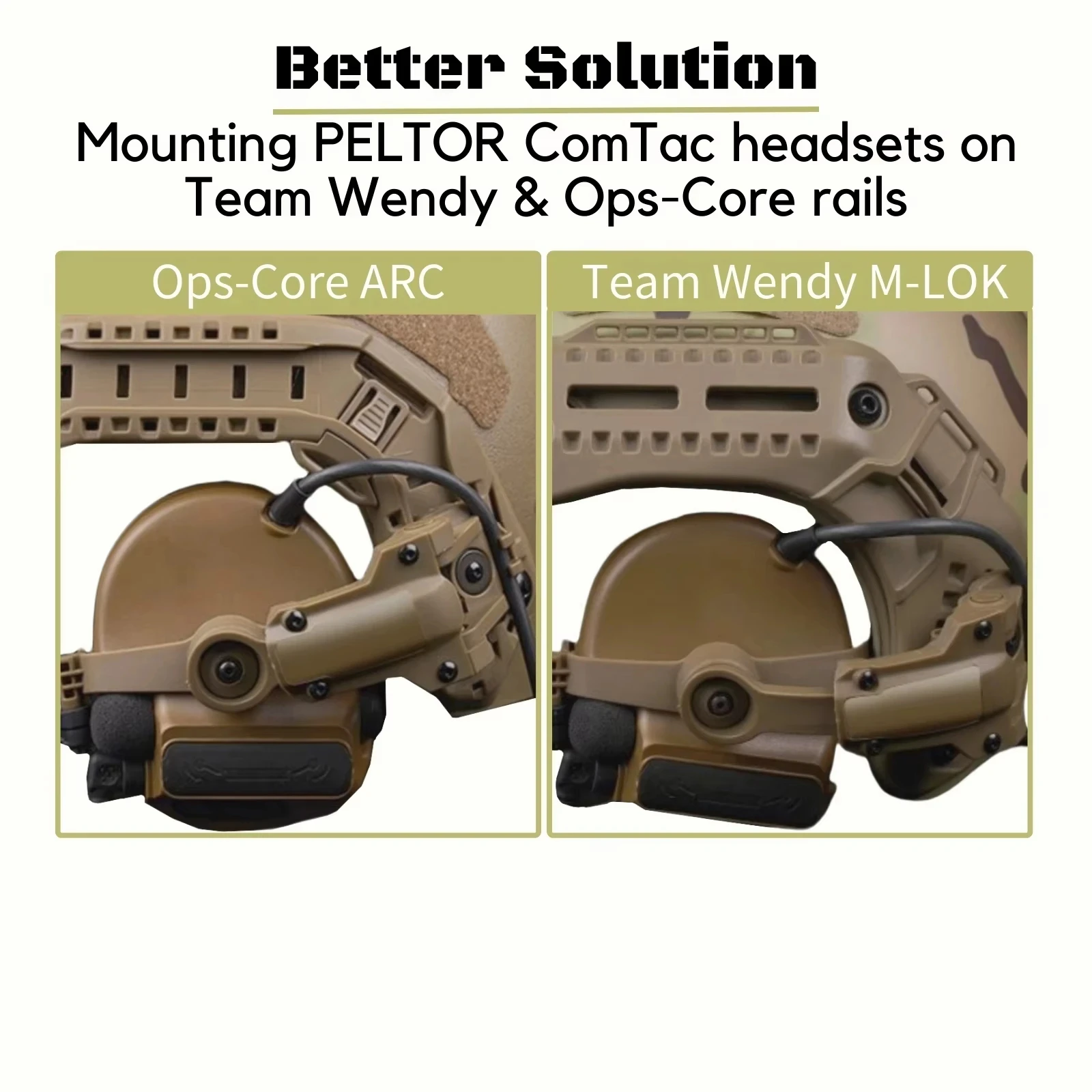 Adaptador carril casco para auriculares ComTac C2 C3 OPS Core ARC - imagen 4