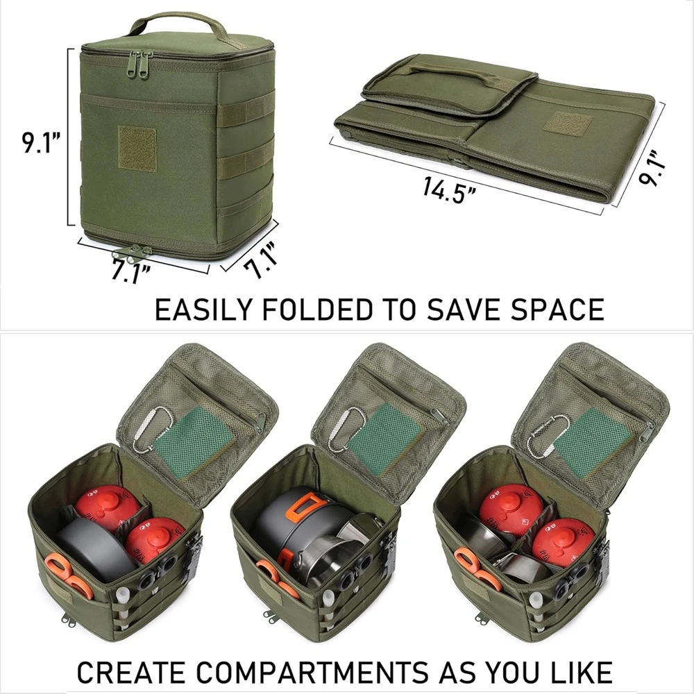 Bolsa táctica de almacenamiento para camping y herramientas - imagen 3