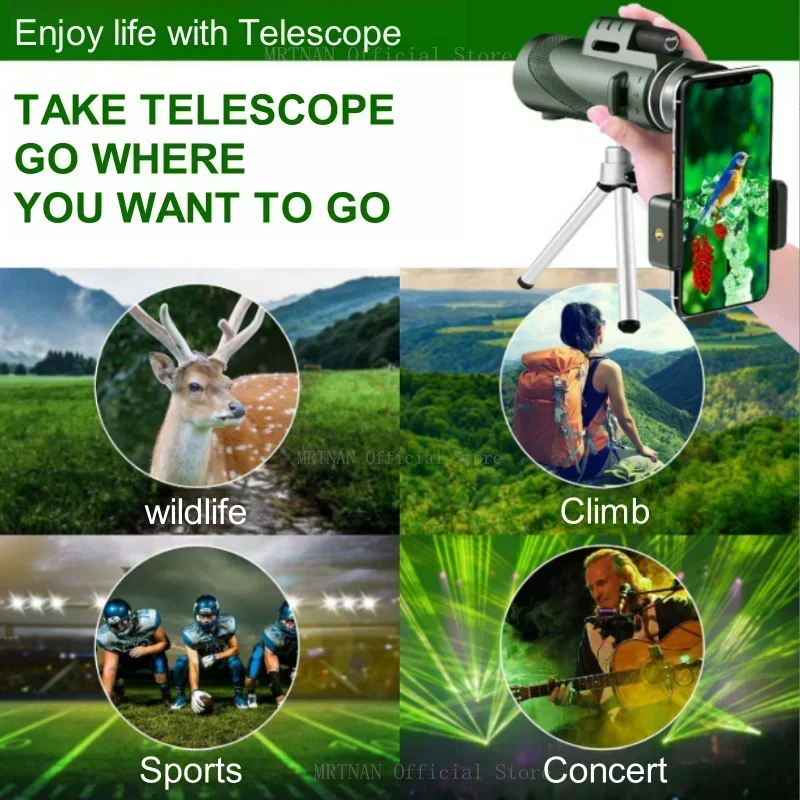 Monocular Táctico Portátil – Observación para Senderismo y Acampada