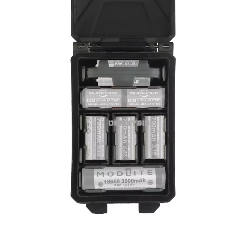 Caja de baterías táctica resistente al agua con MOLLE y correa modular - imagen 4