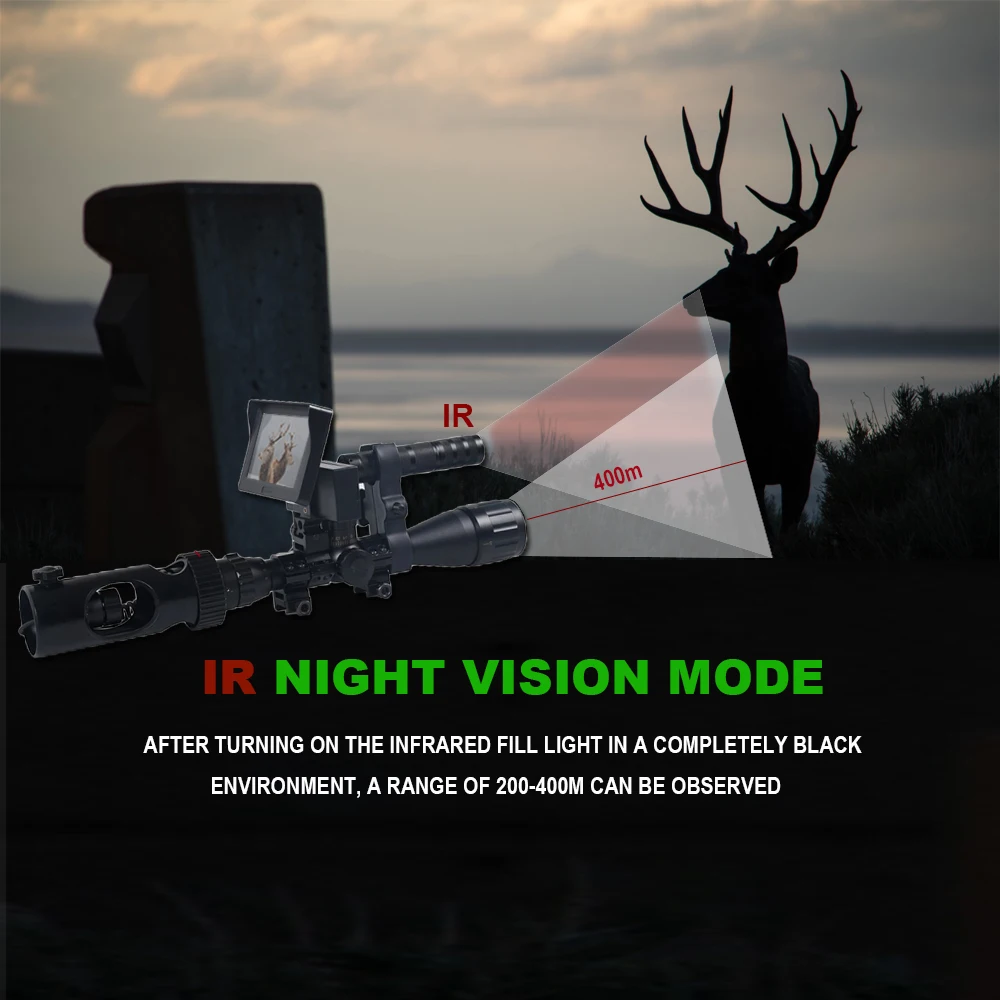 Gafas visión nocturna IR con pantalla y cámara digital foto/vídeo - imagen 4