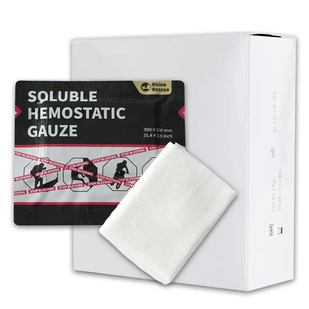 Gasa hemostática soluble de emergencia – Vendaje táctico para traumatismos - imagen 3