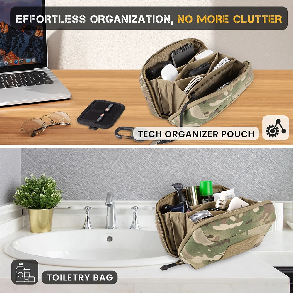 Riñonera táctica camuflaje multiusos EDC con múltiples compartimentos - imagen 5