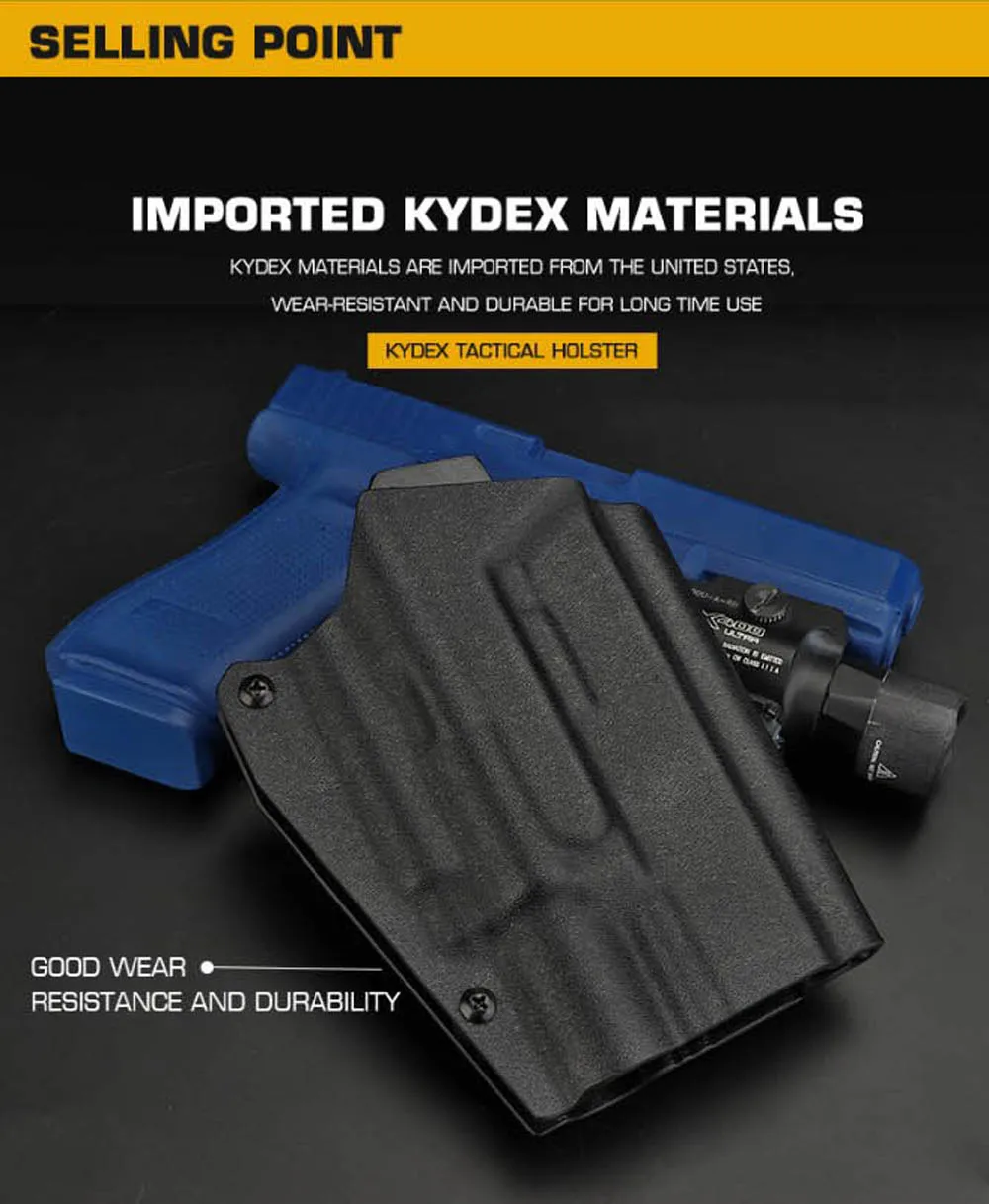 Funda con espacio para linterna táctica