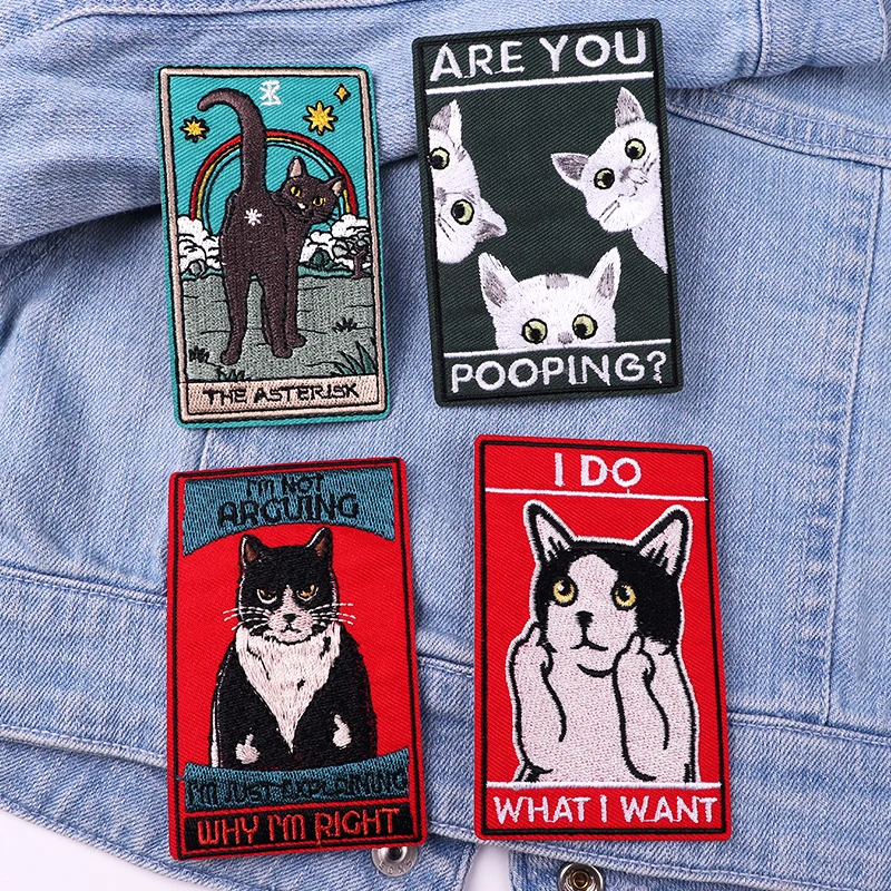Parche bordado gatito de dibujos termoadhesivo para coser o planchar - imagen 5