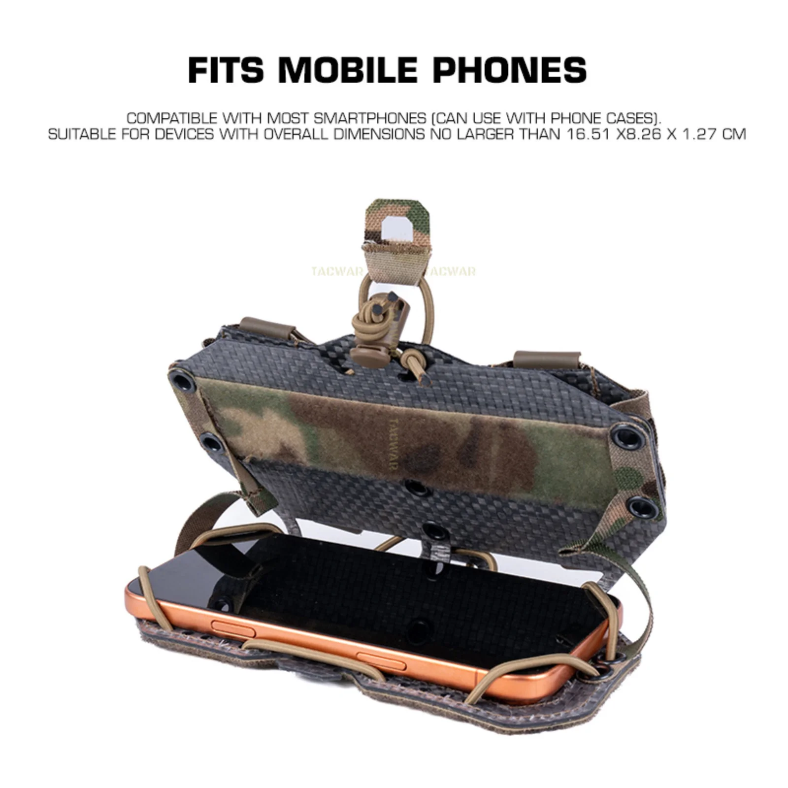 Portamóvil táctico MOLLE para airsoft y portaplacas