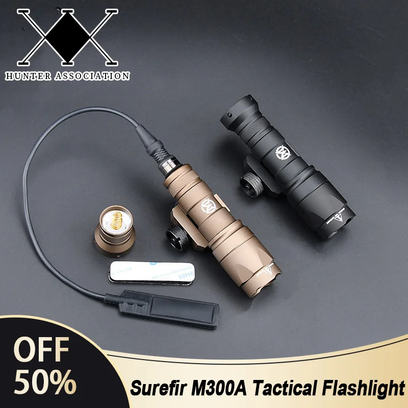 WADSN Linterna Táctica LED Mini Scout Compatible Riel Picatinny