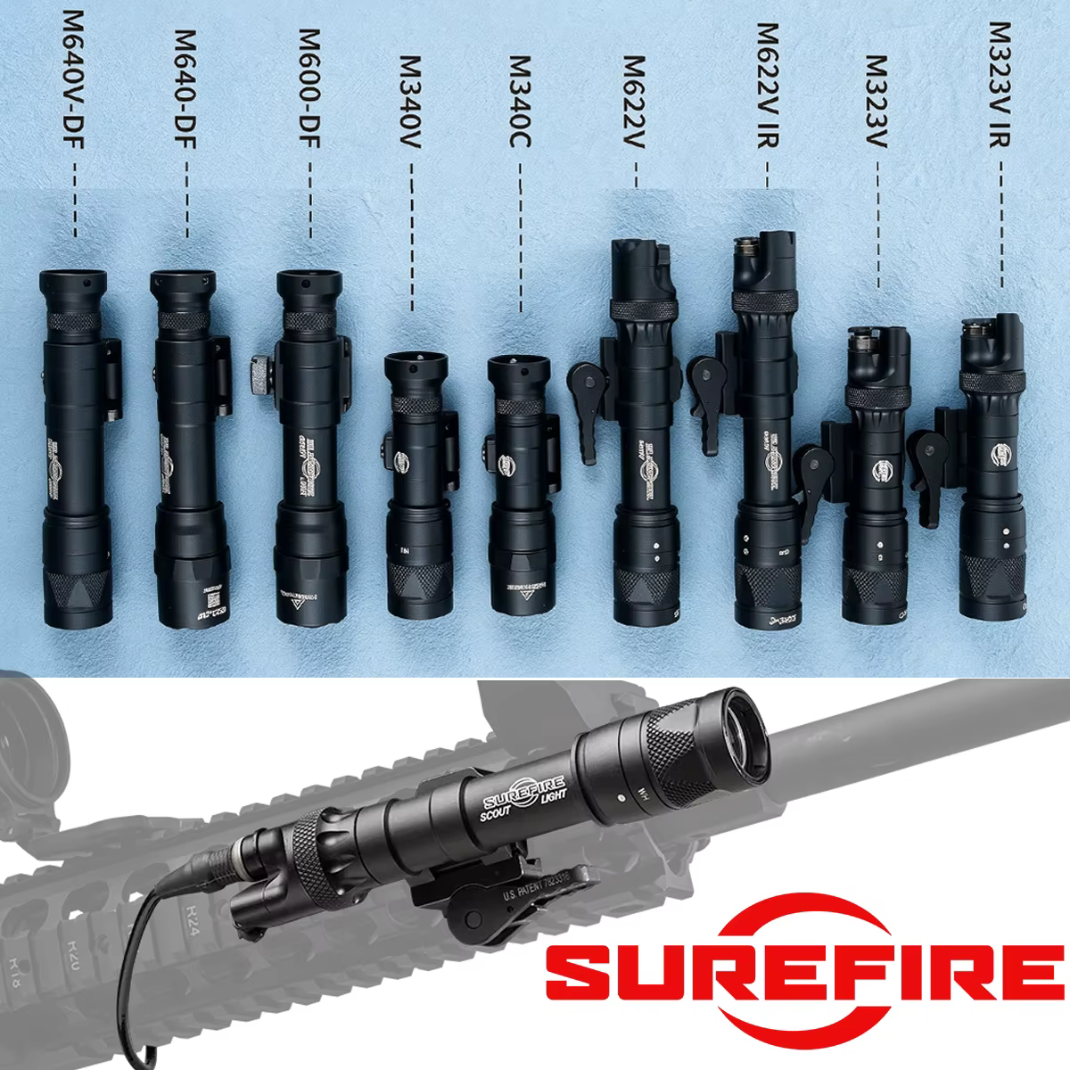 Surefire M640 DF linterna táctica con riel Picatinny 20 mm - imagen 5