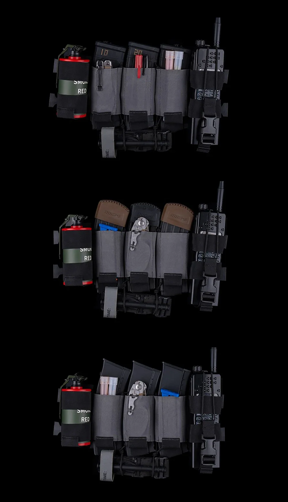 Contenido completo del kit táctico