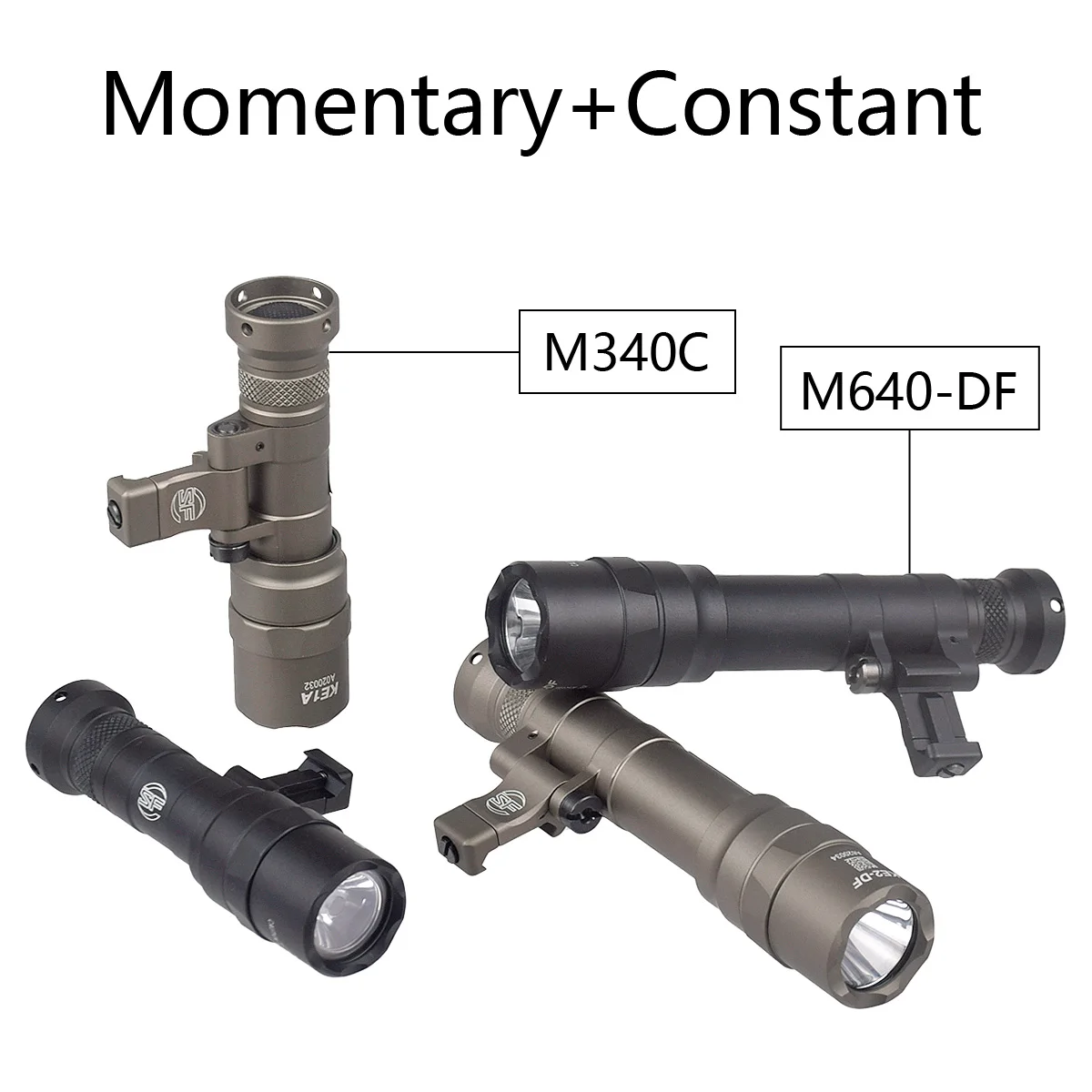 Surefire M340 Linterna táctica - Luz LED para riel Picatinny 20 mm