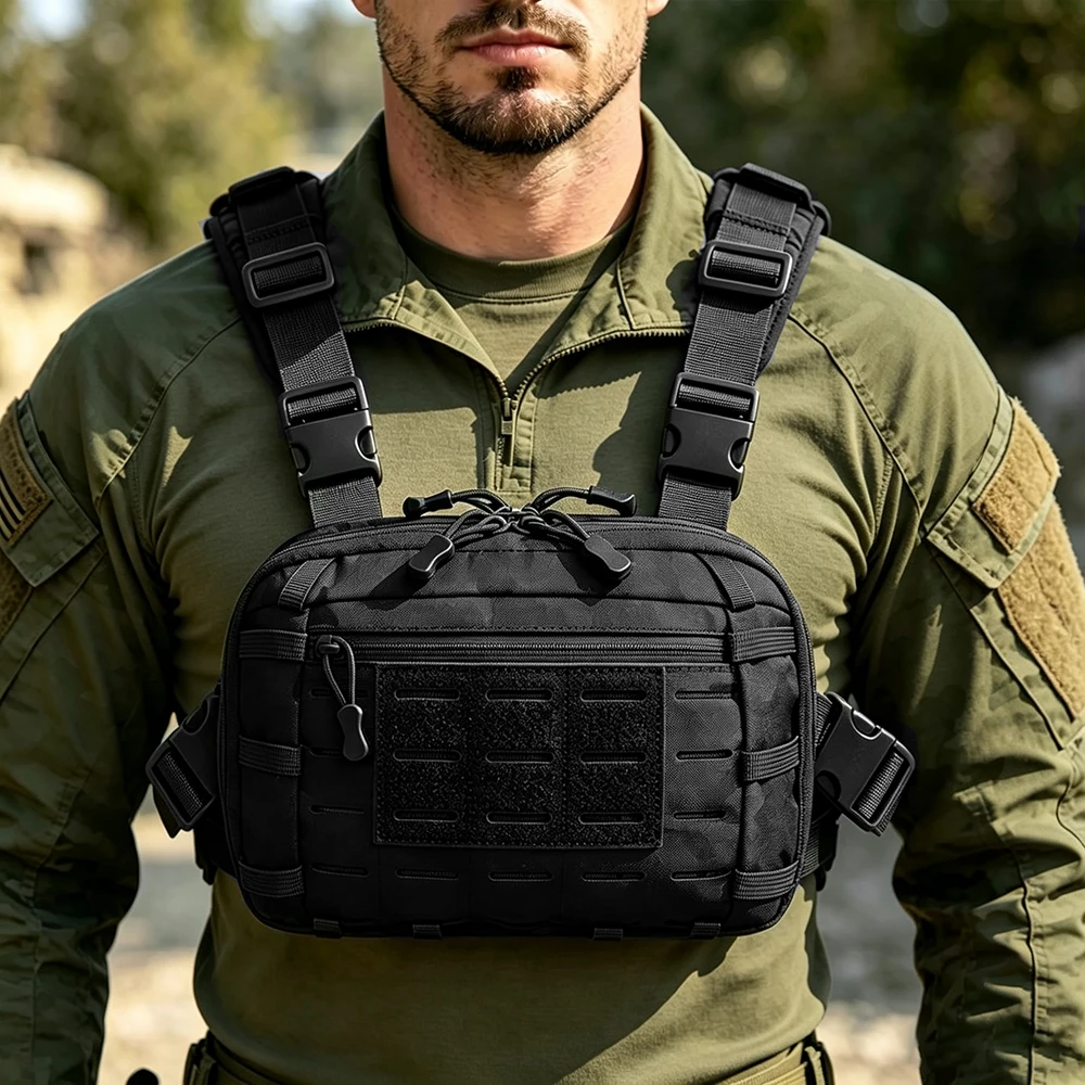 Bolsa Táctica Pecho EDC Portación Oculta Pistola MOLLE Caza - imagen 2