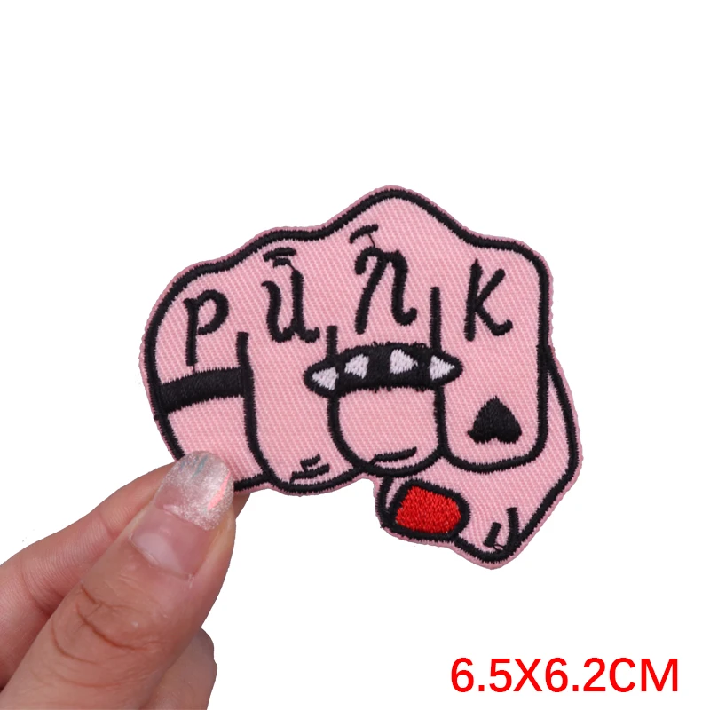 Parche bordado punk animal termoadhesivo para planchar o coser ropa - imagen 3