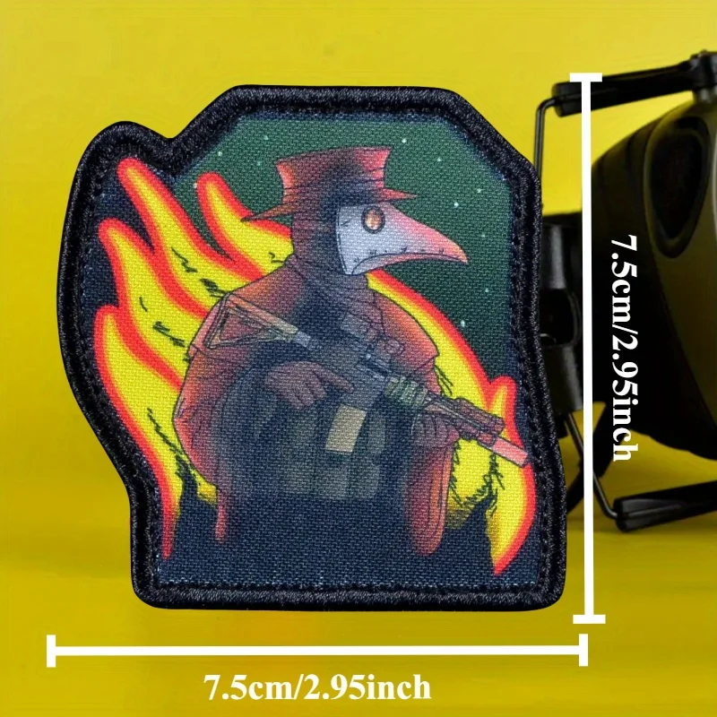 Parche táctico bordado The Plague Doctor – Velcro para equipamiento