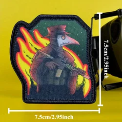 Parche táctico bordado The Plague Doctor – Velcro para equipamiento
