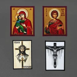 Parche táctico velcro cruz de Jesús bordado para mochila